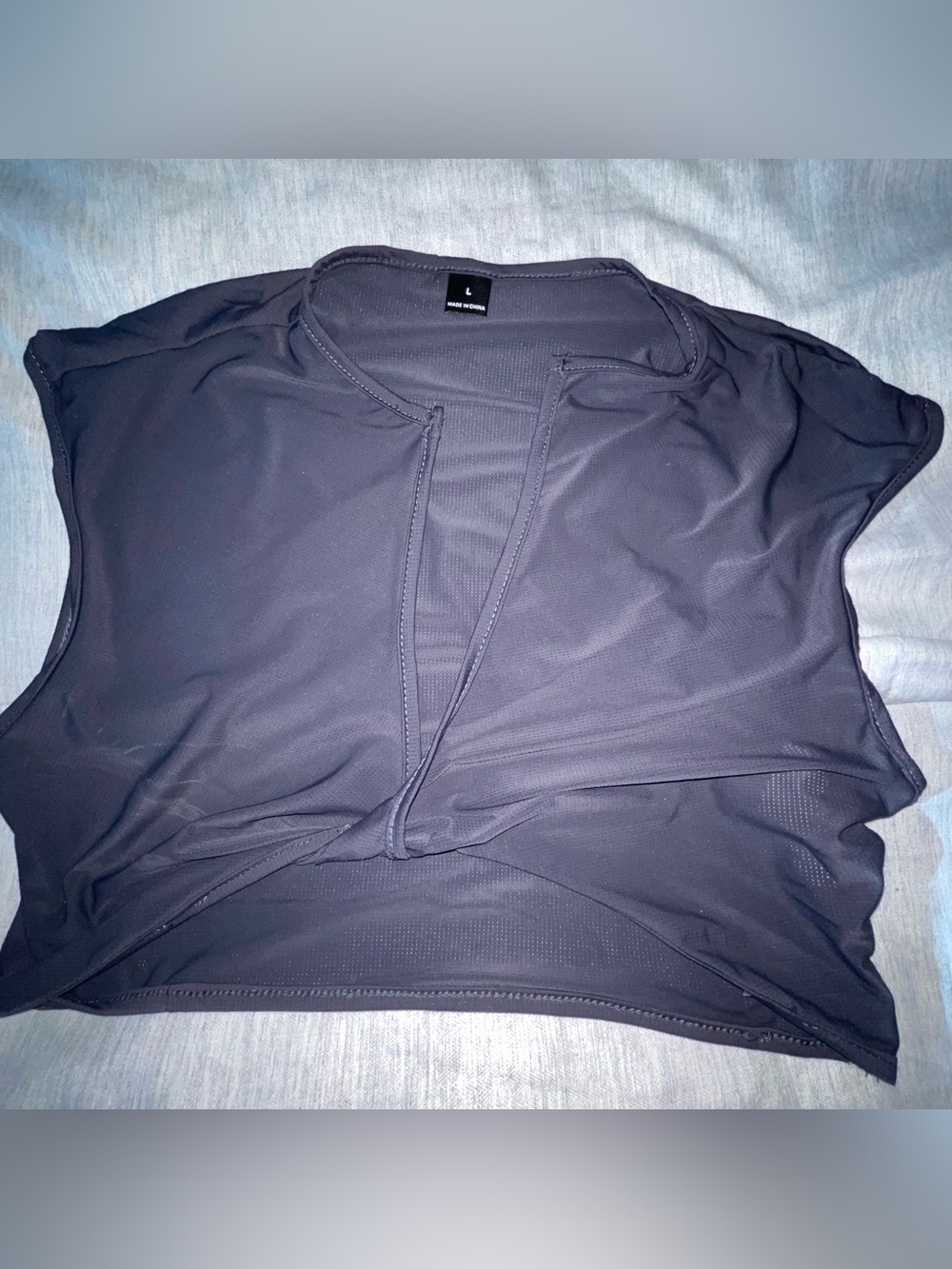 Performance Pullover Stretch Top in Deep Charcoal